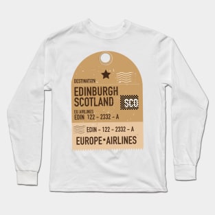 Edinburgh Scotland plane ticket Long Sleeve T-Shirt